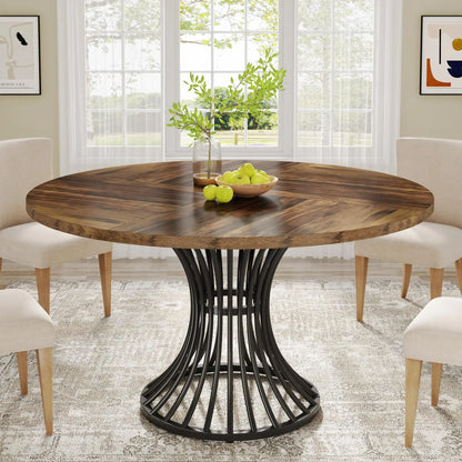 Round Kitchen Dining Table for 4-6 People