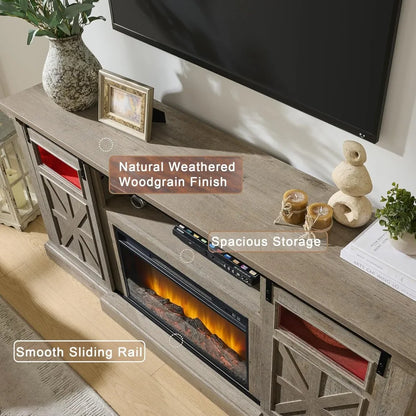 32'' Tall LED Fireplace TV Entertainment Center