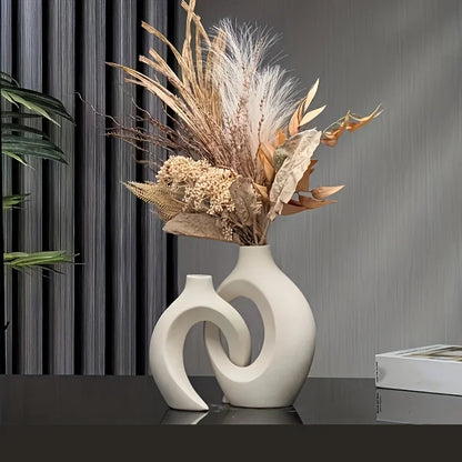 2pc Ceramic Vase Artwork Decorations