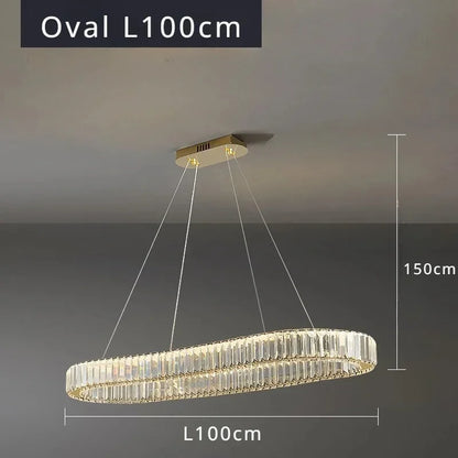 Modern Luxury Crystal Ring Chandelier