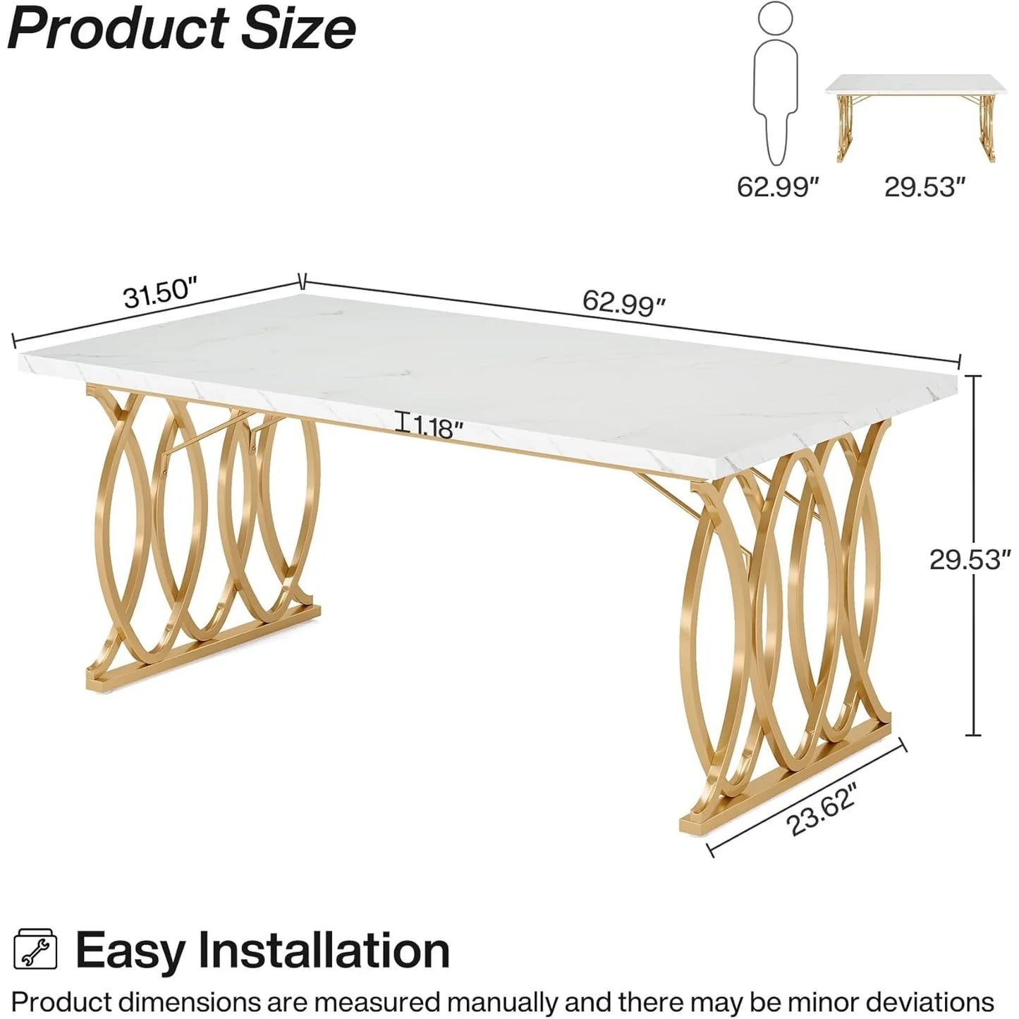 Modern Dining / Kitchen Table for 4-6 People