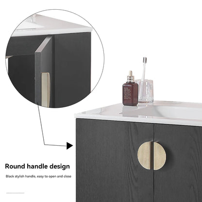 30" Wall Mounted Vanity with 2 Doors Cabinet