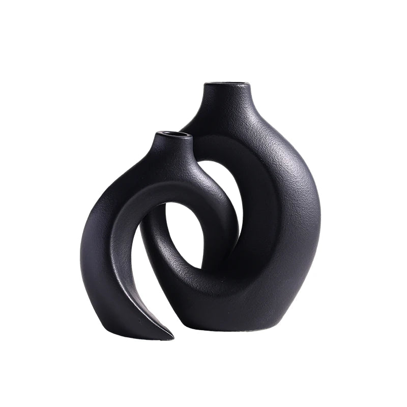 2pc Ceramic Vase Artwork Decorations