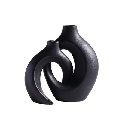2pc Ceramic Vase Artwork Decorations