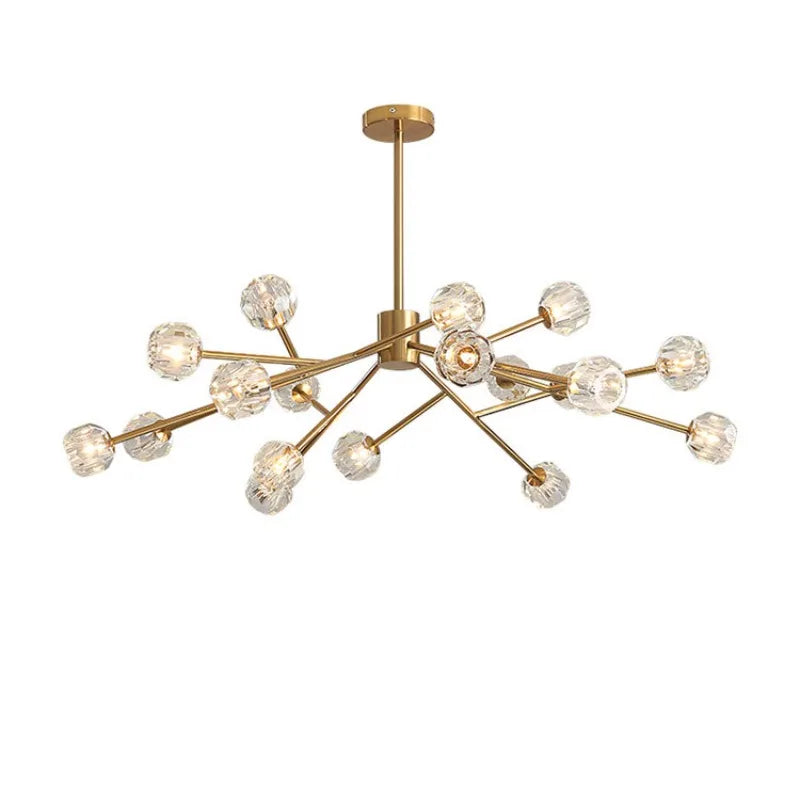 Modern Golden Copper Chandelier