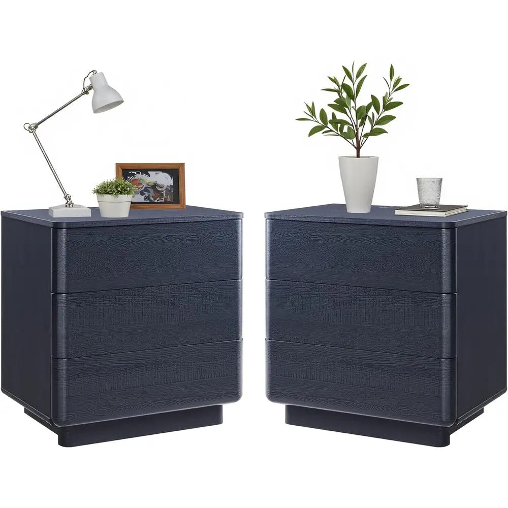 Dual Nightstand Set with Charging Station
