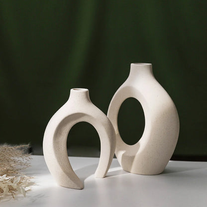 2pc Ceramic Vase Artwork Decorations